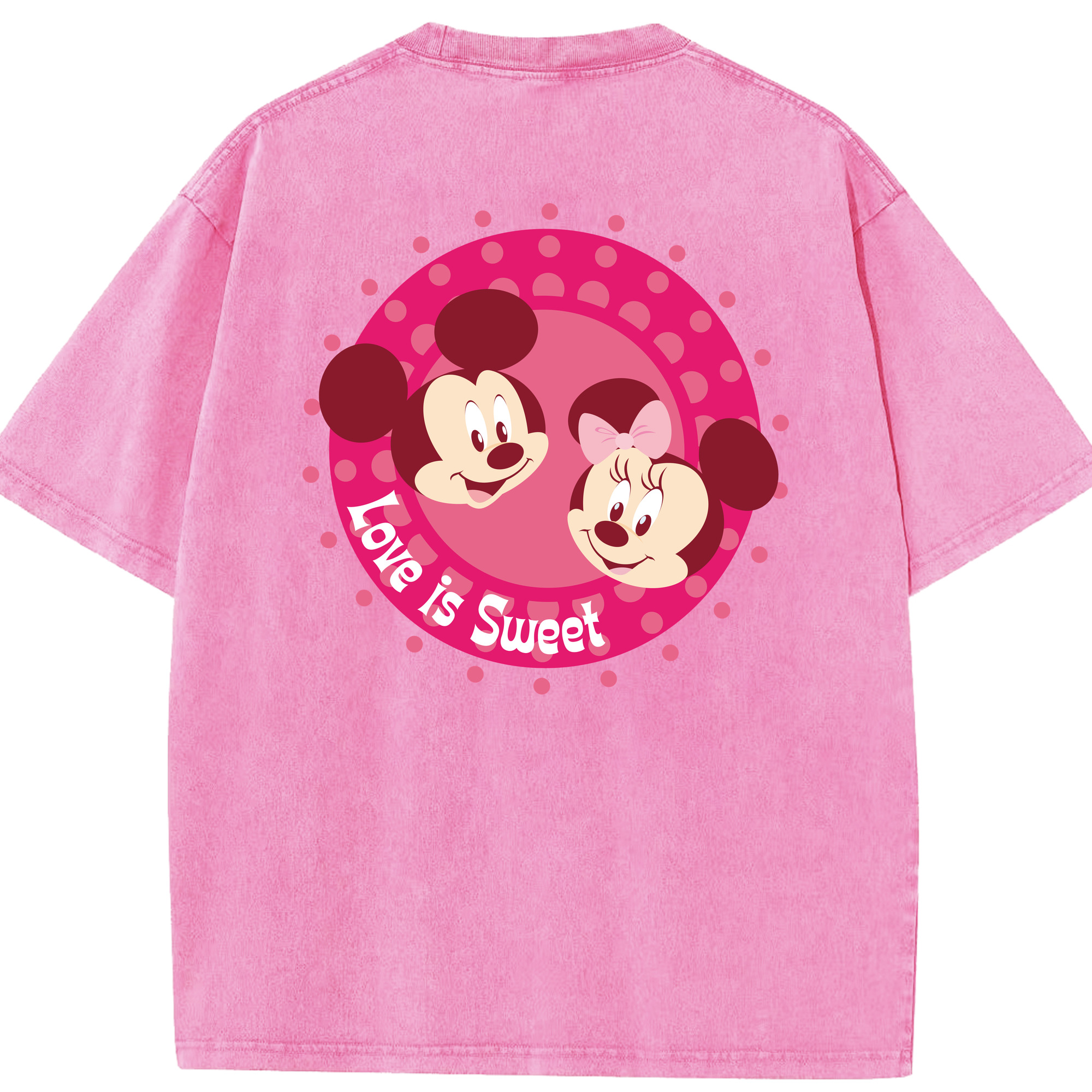 （画像用） ミッキーマウス Mickey Mouse 綿100% ヴィンテージ風 半袖Tシャツ（背面プリント）